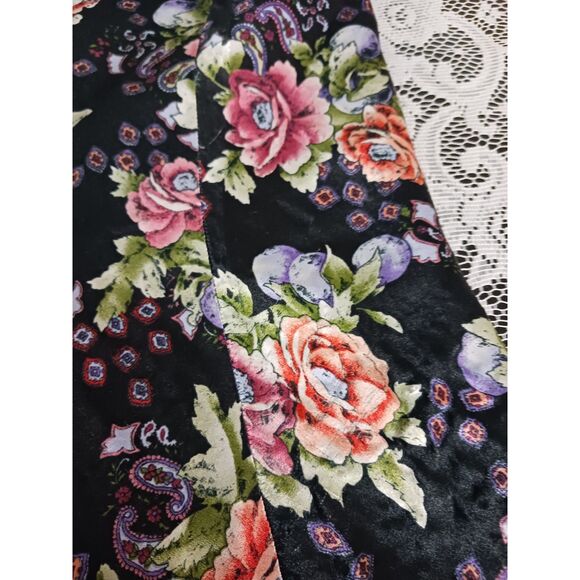 Repaired Vintage Roses & Blueberries Printed Button-Up Slip Dress - Picture 12 of 16